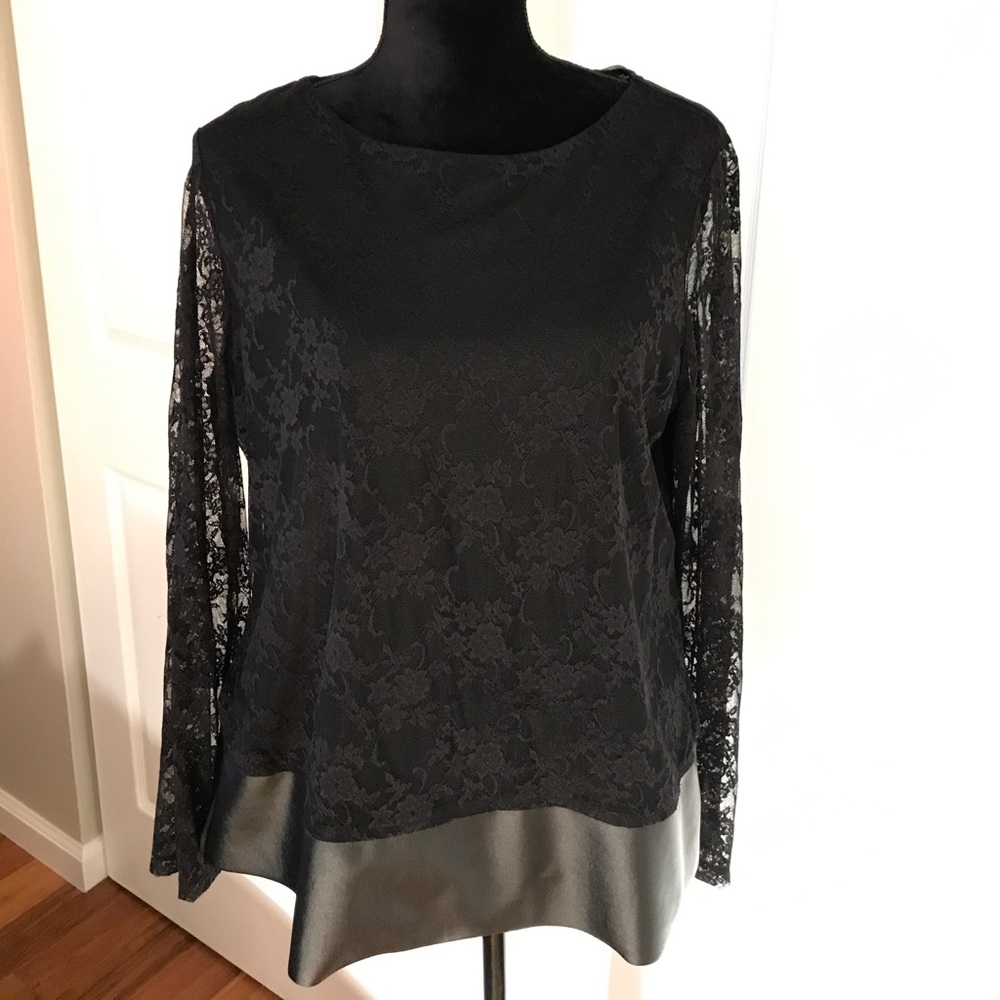 Chico's Black Lace Tunic Top